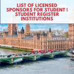 List of Licensed Sponsors for Student