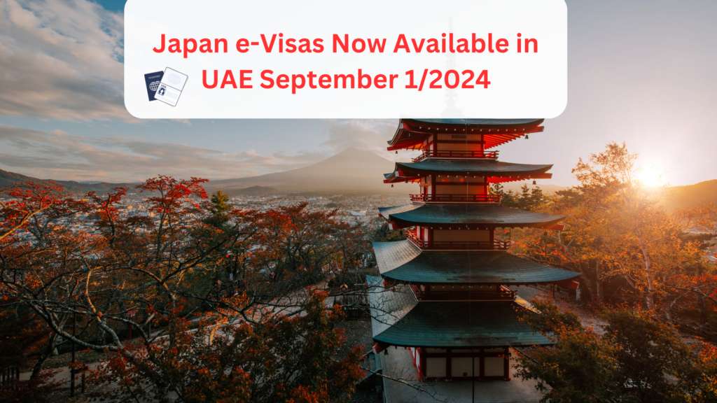 Japan e-visas available in UAE